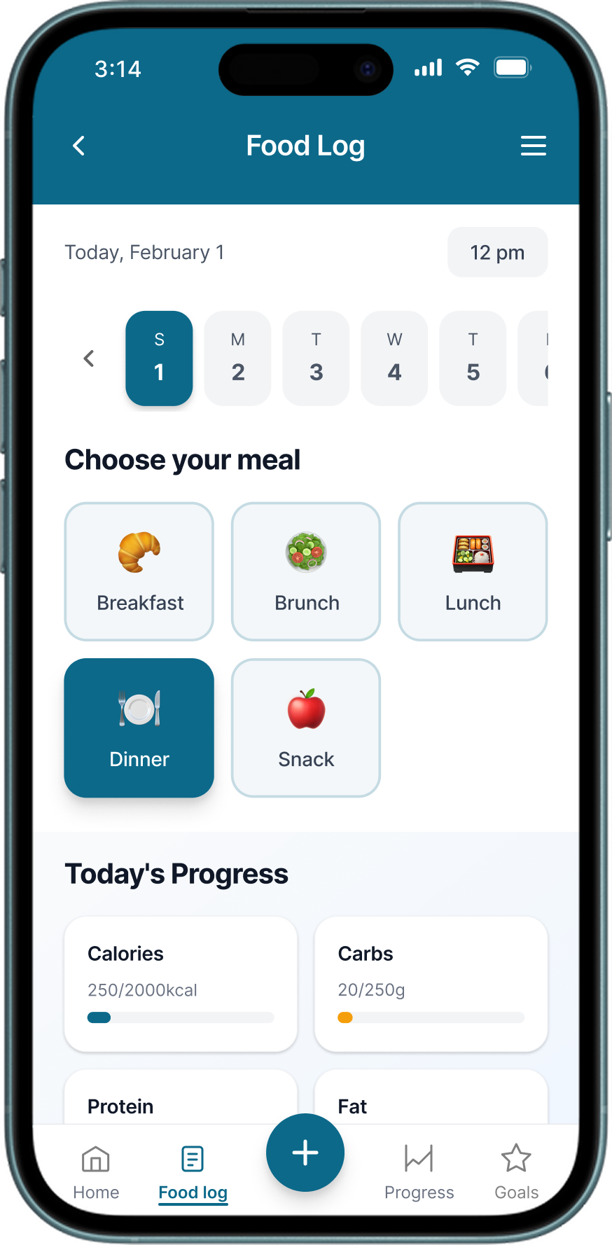 Meal-based logging